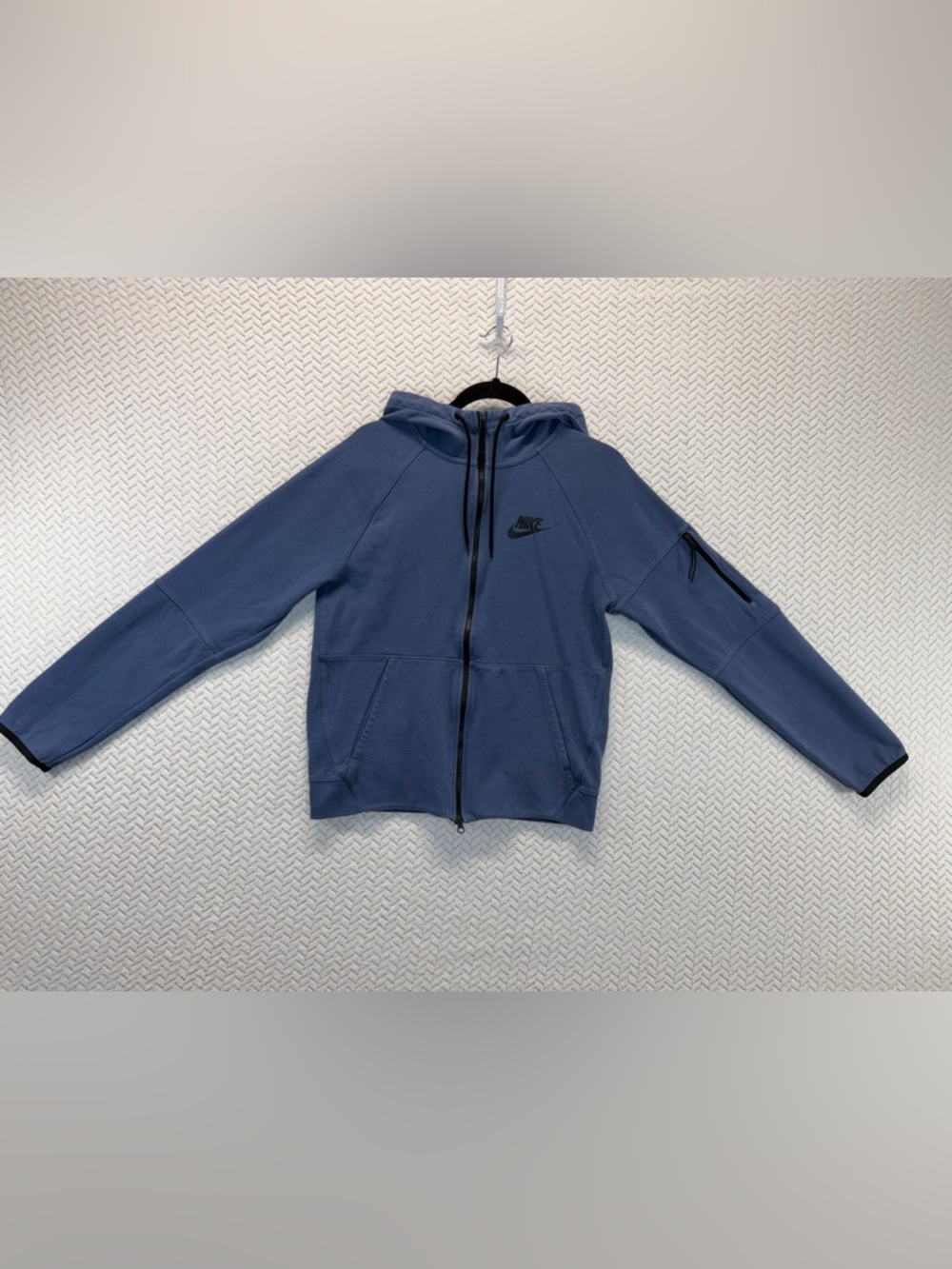 Nike Slate Blue Full-Zip Hoodie with Black Logo